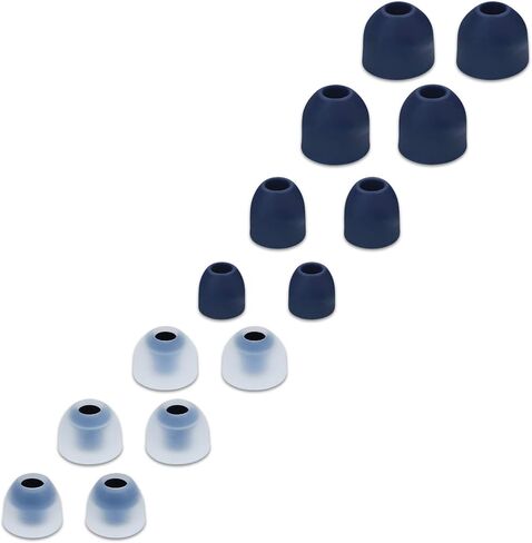 kwmobile 14x Replacement Ear Tips Compatible with Sony WF-1000XM3 / WF-1000XM4 / WF-1000XM5 - Set of Silicone Eartips for Earbuds Headphones in Saudi Arabia