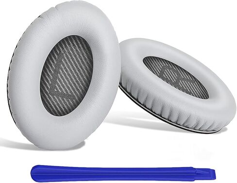 وسائد أذن بديلة لـ Bose QuietComfort 35 ii/QC35/QC25/QC2/QC15/Ae2/Ae2i/Ae2w، إسفنجة سميكة عازلة للصوت، وسادات أذن مع وسادات أذن جلدية أكثر نعومة لـ Bose (أسود) in Kuwait