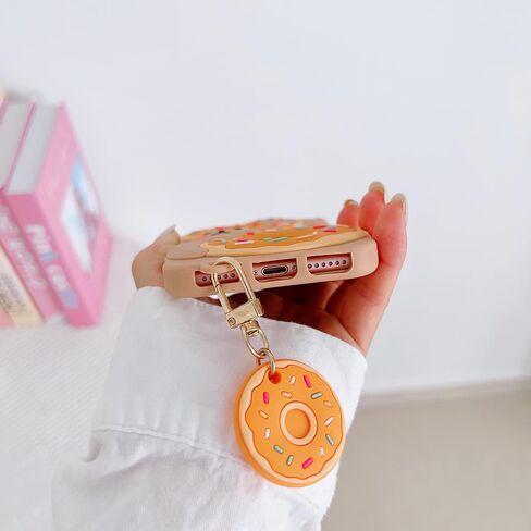 3D Cute Cookie Bear Case with Lanyard for iPhone SE 2022/2020,Cartoon Cookie Bear Character Kids Girls Women Soft Silicone Case for iPhone SE 2022/SE 2020/6 6S 7 8 4.7 inch (Cookie Bear) in Saudi Arabia
