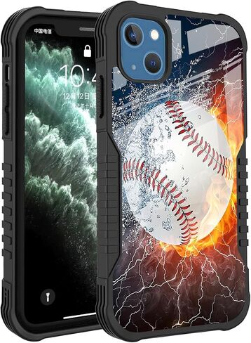 Compatible with iPhone 15 Case for Men Women, Baseball Legend Design Heavy Duty Anti Slip Shockproof Hard PC Backplane Soft TPU Prevention Protective Case for iPhone 15 in Saudi Arabia