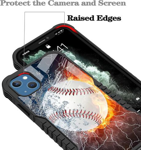 Compatible with iPhone 15 Case for Men Women, Baseball Legend Design Heavy Duty Anti Slip Shockproof Hard PC Backplane Soft TPU Prevention Protective Case for iPhone 15 in Saudi Arabia