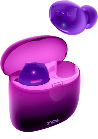 TCL SOCL500TWS Wireless Earbuds with Pumping Bass, Type-C Charging Case 26H Playtime, Bluetooth 5.0, Secure Fit, Waterproof, Noise Isolation, One Step Pairing for Gym - Sunset Violet in Saudi Arabia