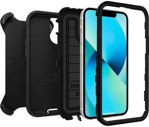 OtterBox Defender Series Case for Apple iPhone 13 Mini - Non-Retail Packaging (Black) in Saudi Arabia
