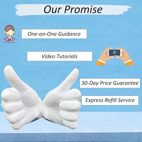 مجموعات صب اليد للأزواج ومجموعة قولبة اليد للأزواج لأنشطة العطلات، مجموعات قولبة حامل القاعدة والبطاقات، هدايا للأزواج، الزفاف، الأصدقاء، مجموعة صب قوالب الجص اليدوية... in Kuwait