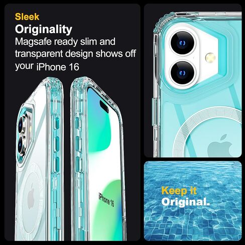 AICase for iPhone 16 Pro Max Case,Clear Built for MagSafe,3 in 1 Heavy Duty Drop Protection Rugged Shockproof/Drop/Dust Proof 3-Layer Protective Durable Magnetic Cover for iPhone 16 Pro Max 6.9"_3 in Kuwait
