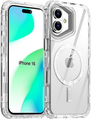 AICase for iPhone 16 Pro Max Case,Clear Built for MagSafe,3 in 1 Heavy Duty Drop Protection Rugged Shockproof/Drop/Dust Proof 3-Layer Protective Durable Magnetic Cover for iPhone 16 Pro Max 6.9"_3 in Kuwait