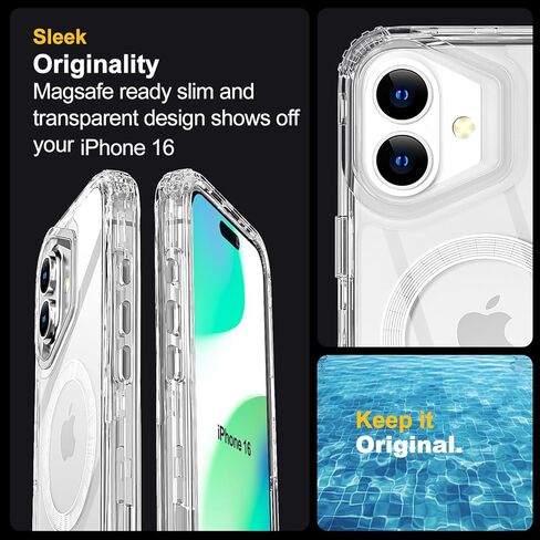 AICase for iPhone 16 Pro Max Case,Clear Built for MagSafe,3 in 1 Heavy Duty Drop Protection Rugged Shockproof/Drop/Dust Proof 3-Layer Protective Durable Magnetic Cover for iPhone 16 Pro Max 6.9"_3 in Kuwait