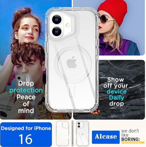 AICase for iPhone 16 Pro Max Case,Clear Built for MagSafe,3 in 1 Heavy Duty Drop Protection Rugged Shockproof/Drop/Dust Proof 3-Layer Protective Durable Magnetic Cover for iPhone 16 Pro Max 6.9"_3 in Kuwait
