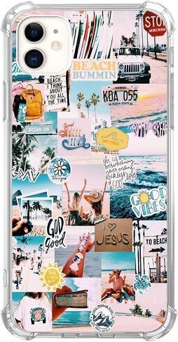 حافظة هاتف Boho Jesus Collage متوافقة مع iPhone 12/iPhone 12 Pro، حافظة ملصقة ذات اقتباس مسيحي للفتيات والنساء والرجال، حافظة فريدة من نوعها ناعمة من مادة TPU لهاتف iPhone 12/iPhone 12 Pro in Saudi Arabia