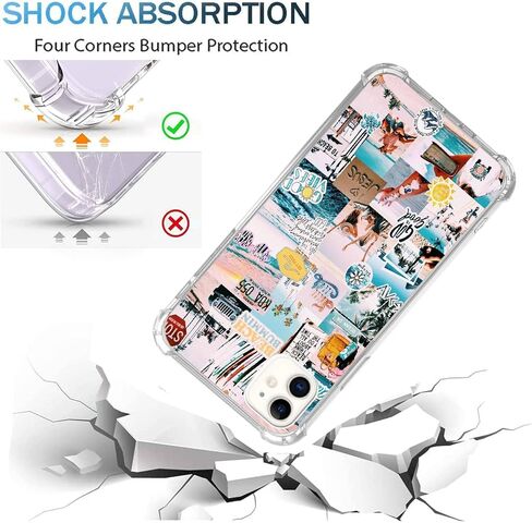 حافظة هاتف Boho Jesus Collage متوافقة مع iPhone 12/iPhone 12 Pro، حافظة ملصقة ذات اقتباس مسيحي للفتيات والنساء والرجال، حافظة فريدة من نوعها ناعمة من مادة TPU لهاتف iPhone 12/iPhone 12 Pro in Saudi Arabia