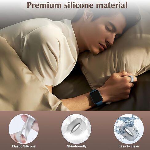 2 Pack Ring Cover Compatible with Oura Ring 4/Oura Ring Gen3/Samsung Galaxy Ring, Soft Silicone Anti-Scratch Case for Oura Ring Protector for Women Men (Silver+Rosegold, M for 8/9/10/11) in Saudi Arabia