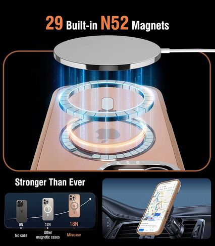 Miracase 2024 Magnetic for iPhone 16 Pro Max Case with Stand 6.9'' [Compatible with MagSafe] Shockproof Phone Case for iPhone 16 Pro Max with Flexible & Reliable Built-in Kickstand, Desert Brown in Saudi Arabia