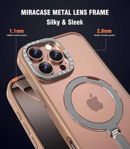 Miracase 2024 Magnetic for iPhone 16 Pro Max Case with Stand 6.9'' [Compatible with MagSafe] Shockproof Phone Case for iPhone 16 Pro Max with Flexible & Reliable Built-in Kickstand, Desert Brown in Saudi Arabia