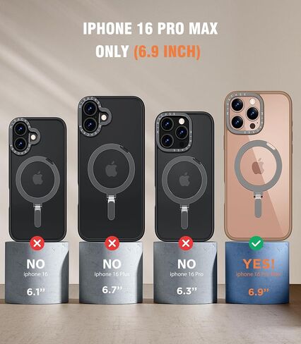 Miracase 2024 Magnetic for iPhone 16 Pro Max Case with Stand 6.9'' [Compatible with MagSafe] Shockproof Phone Case for iPhone 16 Pro Max with Flexible & Reliable Built-in Kickstand, Desert Brown in Saudi Arabia