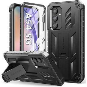 FNTCASE for Samsung Galaxy A54-5G Case: Dual Layer Protective Shockproof Cover & Matte Textured Rugged TPU Shell with Kickstand | Military Grade Drop Proof Protection Phone Case for Samsung A54 5G