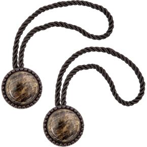 Kenney Norman Magnetic Curtain Holdback, Black