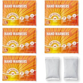 BRAMBLE 80 pcs Hand Warmers (40 Pairs) Up to 10 Hour for Cold Weather, Ski, Camping, Sports & Outdoor Activities, Disposable Air Activated Instant Heat Packs Hot Pockets for Body, Feet, Adult & Kids