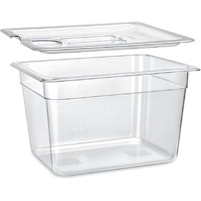 HOMENOTE Sous Vide Container 12 Quart with Lid & Rack and Sleeve - BPA Free Complete Sous Vide Accessories Kit with Cookbook For Anova and Most Sous Vide Cookers