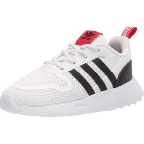 adidas Originals Smooth Runner Sneaker, Crystal White/Black/Scarlet, 7 US Unisex Big Kid