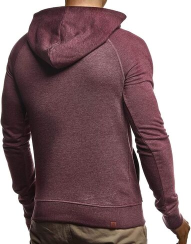 Leif Nelson Men's Straighfit Hooded Sweatshirt | Modern Stylish Longsleeve Hoodie Pullover in Kuwait