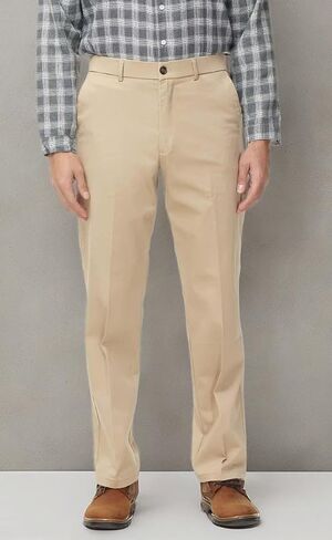 Soojun Men's Classic Fit Casual Stretch Khaki Pant Easy Flex Pants in Saudi Arabia