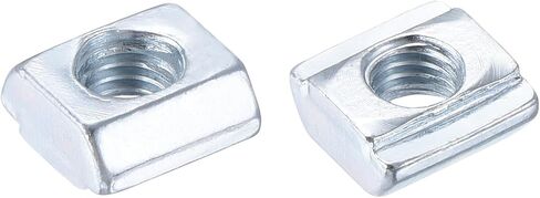 uxcell 10Pcs M4 T Nut Tee Sliding Slot Nuts, T-Slot Nut Hammer Nut Block Square Nut Fastener Carbon Steel Nickel Plated for Aluminum Extrusion Profile 4040 Series in Saudi Arabia