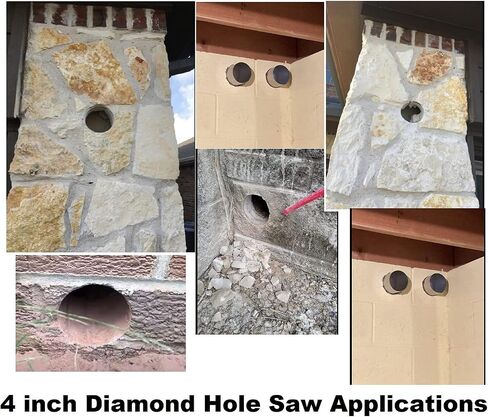 3.5 inch Diamond Hole Saw Drill Core Bit Heavy Duty Wet and Dry Use 3-1/2 inch Diamond Drill Bit for Brick, Concrete Block, Masonry 2 inches Depth of Cut - 3/8 inch Standard Shank in Saudi Arabia