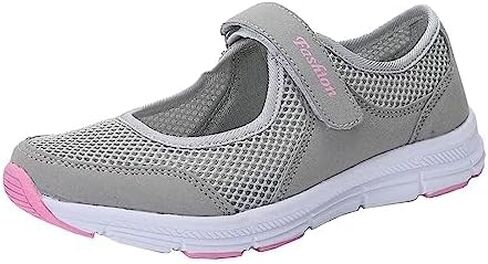 missfiona Womens Hollow Out Granny Walk Shoes Breathable Soft-Soled Mary Jane Flats Dance Shoes in Saudi Arabia