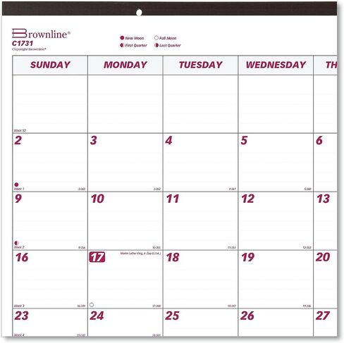 Brownline 2024 Monthly Desk Pad Calendar, 12 Months, January to December, 22" x 17" (C1731-24) in Saudi Arabia