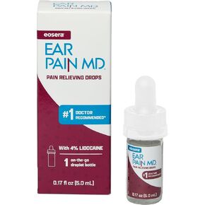 EOSERA Ear Pain MD Drops | #1 Doctor Recommended | Fast-Acting 4% Lidocaine Solution for Rapid Temporary Relief | 12.5mL