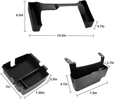 4PCS Center Console Organizer Compatible with 2018-2022 Jeep Wrangler JL JLU Accessories for Jeep Gladiator JT Accessories Gear Shift Side Tray Organizer,Hanging Armrest Storage Box,Co-Pilot Organizer in Kuwait