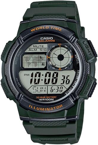 Casio Men's AE1000WD-1AVCF Silver-Tone Digital Watch in Saudi Arabia