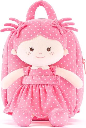 Toddler Kids Backpack with Soft Baby Dolls in Plaid Dress 9.5" in Kuwait