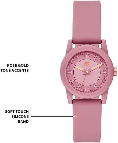 Skechers Women's Rosencrans Mini Quartz Lightweight Metal or Silicone Casual Sports Watch in Saudi Arabia