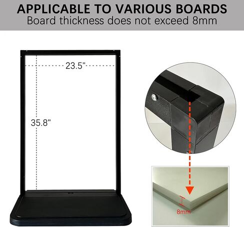 حامل عرض اللافتات الخارجية والداخلية مقاس 23.5 بوصة × 35.5 بوصة (لافتة خارجية جديدة) بقاعدة مملوءة بالماء in Kuwait