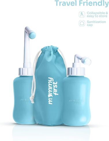 Peri Bottle for Postpartum Care from Mommy First™ | Upside Down Bottle for Perineal Cleansing and Recovery | Portable Bidet | Postpartum Essential | Baby Pink 12.2 OZ in Saudi Arabia
