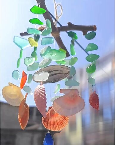 Yelsky 12oz أحجار زجاج البحر للحرف اليدوية، حصى زجاج البحر لحشو مزهرية الزفاف على الشاطئ، زجاج البحر السائب لتزيين خزان السلاحف السمكية، زجاج بحري مختلط باللون الأزرق والأبيض in Kuwait