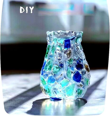 Yelsky 12oz أحجار زجاج البحر للحرف اليدوية، حصى زجاج البحر لحشو مزهرية الزفاف على الشاطئ، زجاج البحر السائب لتزيين خزان السلاحف السمكية، زجاج بحري مختلط باللون الأزرق والأبيض in Kuwait