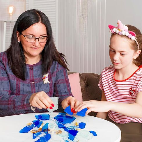 Yelsky 12oz أحجار زجاج البحر للحرف اليدوية، حصى زجاج البحر لحشو مزهرية الزفاف على الشاطئ، زجاج البحر السائب لتزيين خزان السلاحف السمكية، زجاج بحري مختلط باللون الأزرق والأبيض in Kuwait