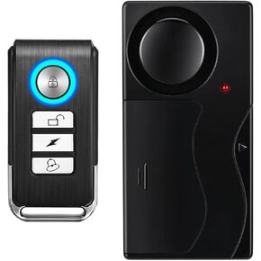 WSDCAM Anti-Theft Alarm Bike/Motorcycle/Vehicle Security Alarm, 110db Loud, Door and Window Alarm, Wireless Vibration Alarm with Remote Control 2Pack