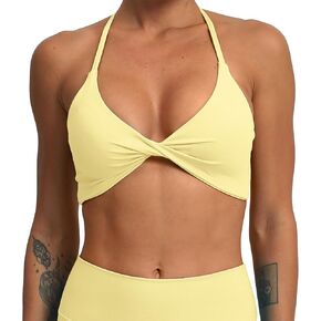 ABOCIW Sports Bras for Women Twist Criss-Cross Back Padded Workout Tank Tops Low Impact Gym Yoga Bra