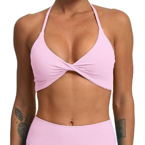 ABOCIW Sports Bras for Women Twist Criss-Cross Back Padded Workout Tank Tops Low Impact Gym Yoga Bra in Kuwait