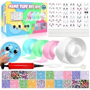 Nano Tape Bubble Kit for Kids, Nano Double Sided Adhesive Tape Bubbles, 4Pcs Nano Tape Toys Kit for Boys and Girls Party Favors and Kids Craft Fidget Toys Set