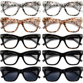 Eyekepper 4-pack نظارات قراءة عين القطة زرقاء اللون تحجب النساء القراء +3.00