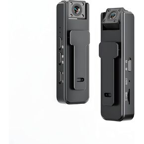 1080P Spy Camera Hidden Camera with 180° Swivel Lens, Small Portable Wearable Hidden Camera with Clip and Night Vision for Sports, Pets, Home Office, Cycling, Work Recording (No WiFi Required).