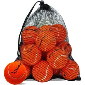 Tennis Balls, 12 Pack Advanced Tennis Ball Practice Balls, Tennis Balls for Dog, Come with Mesh Bag for Transport, Good for Beginner Training Tennis Ball