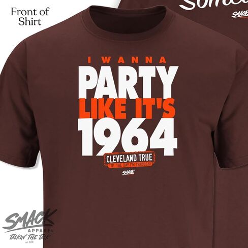 Smack Apparel Cleveland Football Fans. Party Like It's 1964 shirt (SM-5XL) in Saudi Arabia