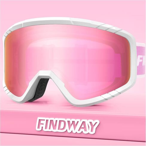 findway Kids Ski Goggles for Boys Girls Youth-OTG Anti-Fog Over Glasses Kids Snow/Snowboard Goggles in Kuwait