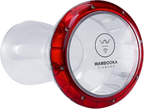 Wambooka Diamond Darbuka Drum with 8.75 inch Head, with Brass tuning keys and Padded Bag 17 inches Length (Crystal Clear PC) in Kuwait