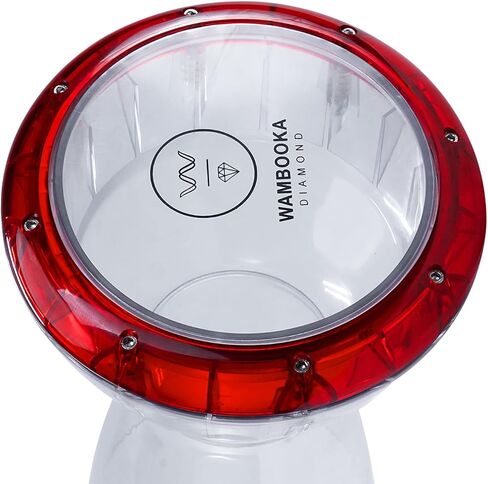 Wambooka Diamond Darbuka Drum with 8.75 inch Head, with Brass tuning keys and Padded Bag 17 inches Length (Crystal Clear PC) in Kuwait